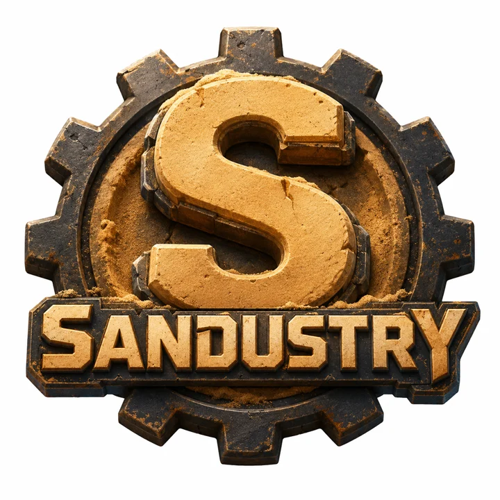 Sandustry sand and gear emblem
